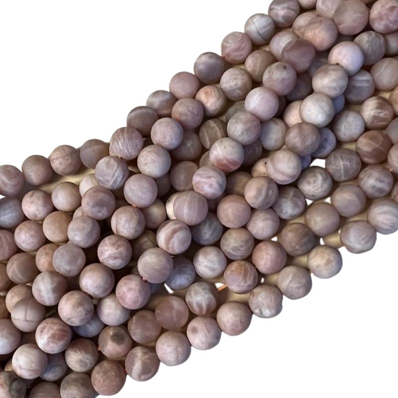 8 mm MAT Suinstone perler - Du får en hel streng.
